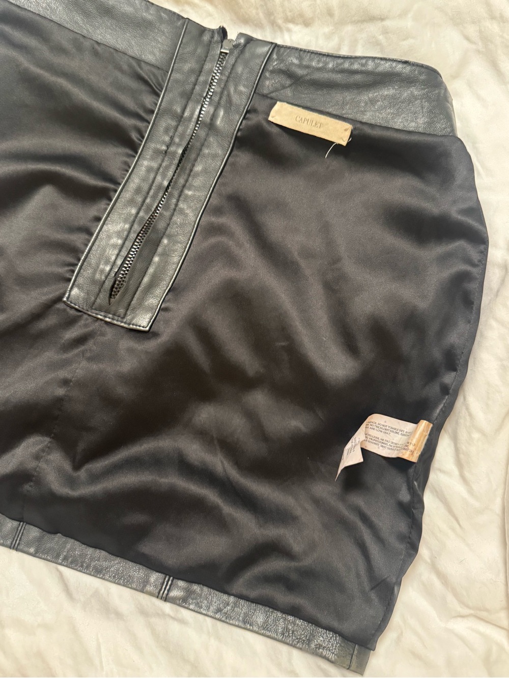 Capulet Genuine Leather Mini Skirt XS Black - Picture 8 of 13